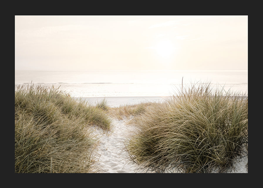 Poster with a photograph of rolling dunes by the sea-12