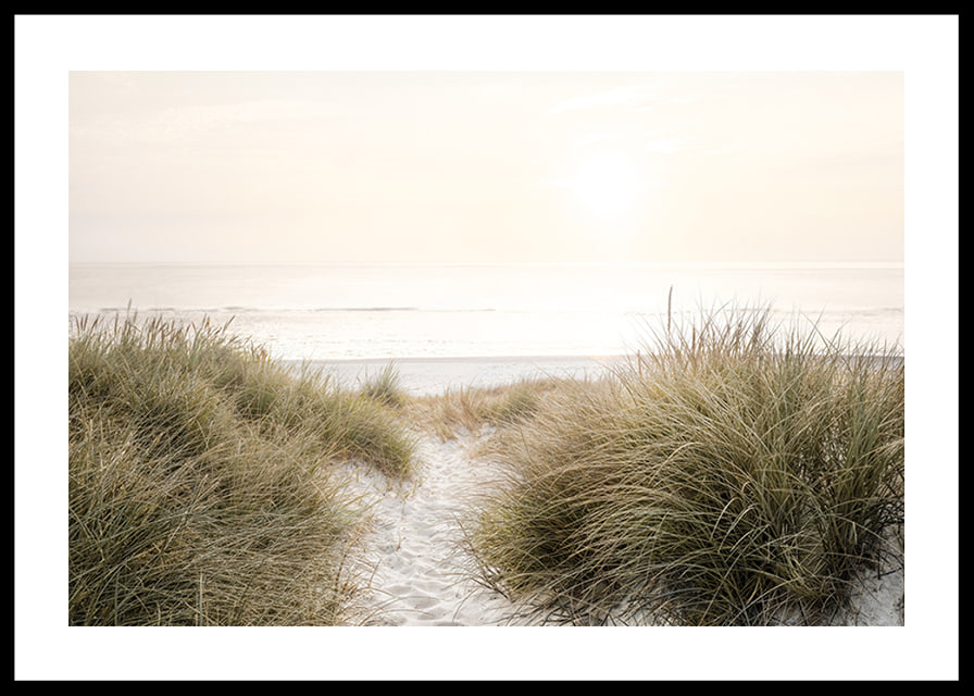 Poster with a photograph of rolling dunes by the sea-12