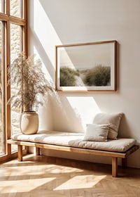 Poster with a photograph of rolling dunes by the sea-8
