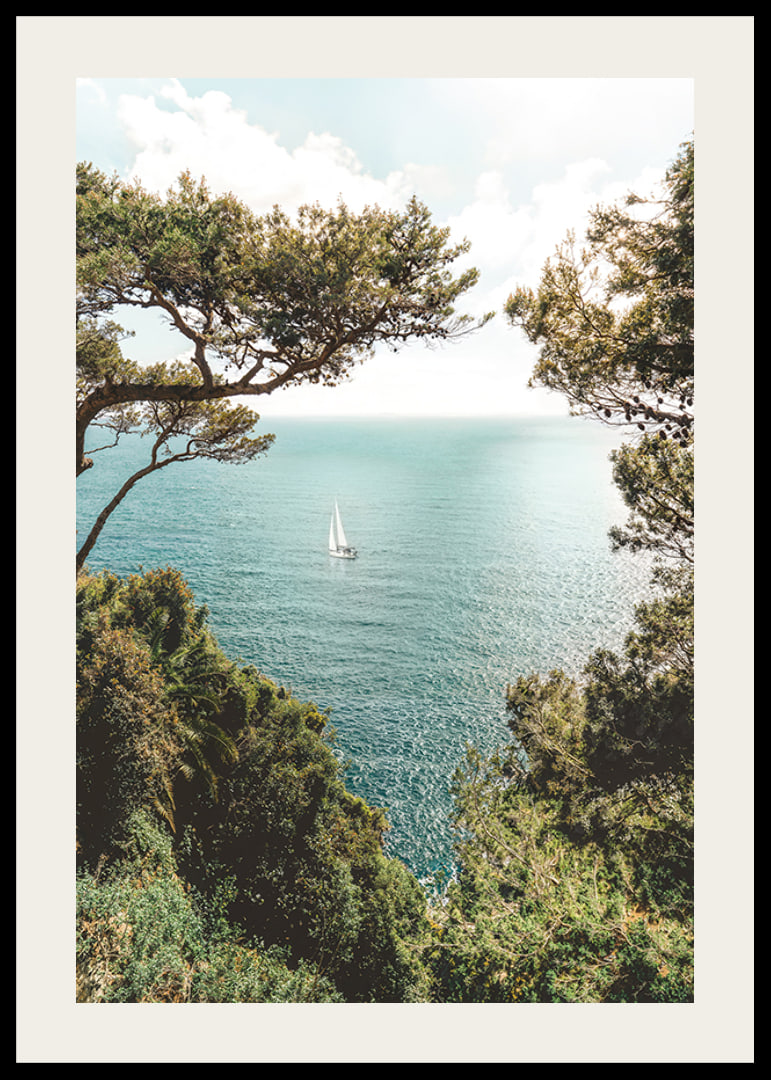 Affiche avec une photographie d'une belle vue sur la mer Méditerranée-12