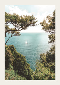 Affiche avec une photographie d'une belle vue sur la mer Méditerranée-3