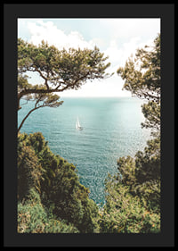 Affiche avec une photographie d'une belle vue sur la mer Méditerranée-4