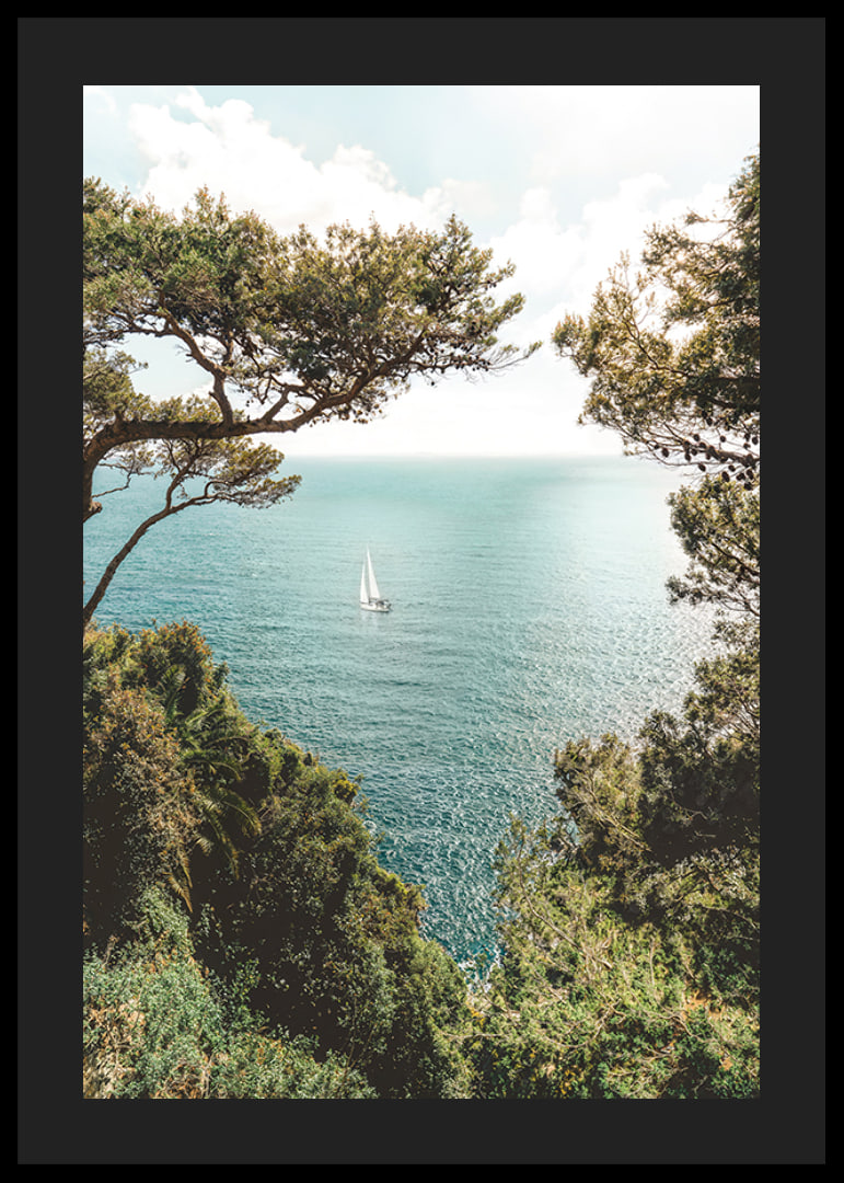 Affiche avec une photographie d'une belle vue sur la mer Méditerranée-12
