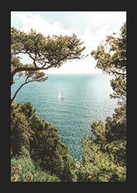 Affiche avec une photographie d'une belle vue sur la mer Méditerranée-5