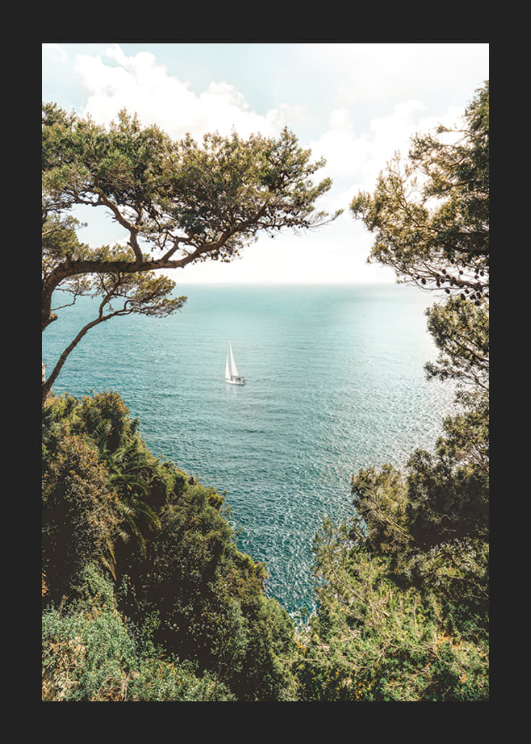 Poster with a photograph of a beautiful view of the Mediterranean sea-12