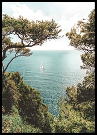 Affiche avec une photographie d'une belle vue sur la mer Méditerranée-6