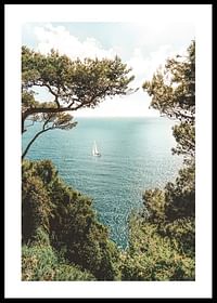 Poster cu o fotografie cu o priveliște frumoasă a Mării Mediterane-0