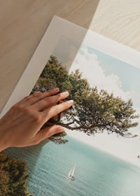Affiche avec une photographie d'une belle vue sur la mer Méditerranée-9