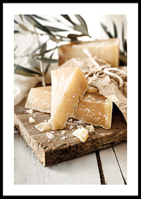 Poster for the kitchen with a photograph of beautiful parmesan cheese-0