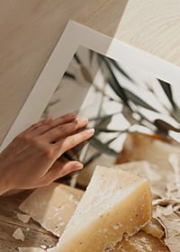 Poster for the kitchen with a photograph of beautiful parmesan cheese-9