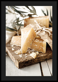 Poster for the kitchen with a photograph of beautiful parmesan cheese-4