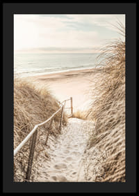 Poster with a photograph of a sandy path through dunes-4