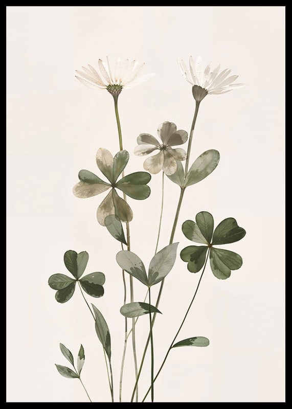 Poster med en akvarellmålning av vackra ljusa blommor-12