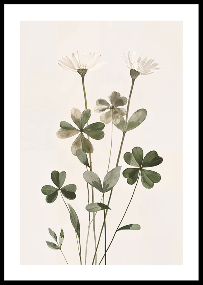 Poster med en akvarellmålning av vackra ljusa blommor-12
