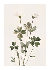 Poster med en akvarellmålning av vackra ljusa blommor-1