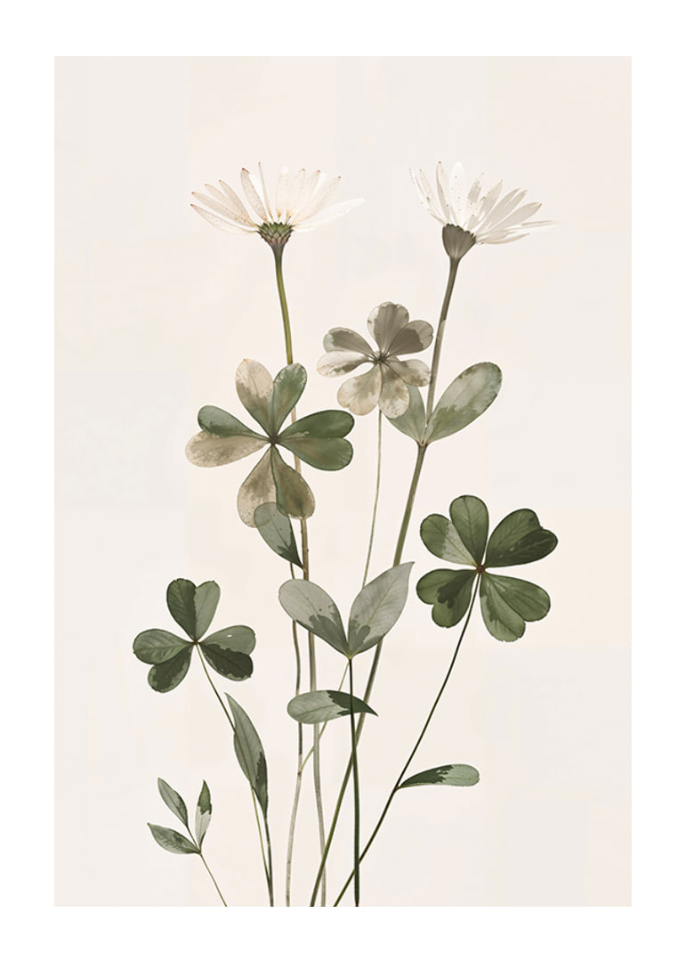 Poster med en akvarellmålning av vackra ljusa blommor-12