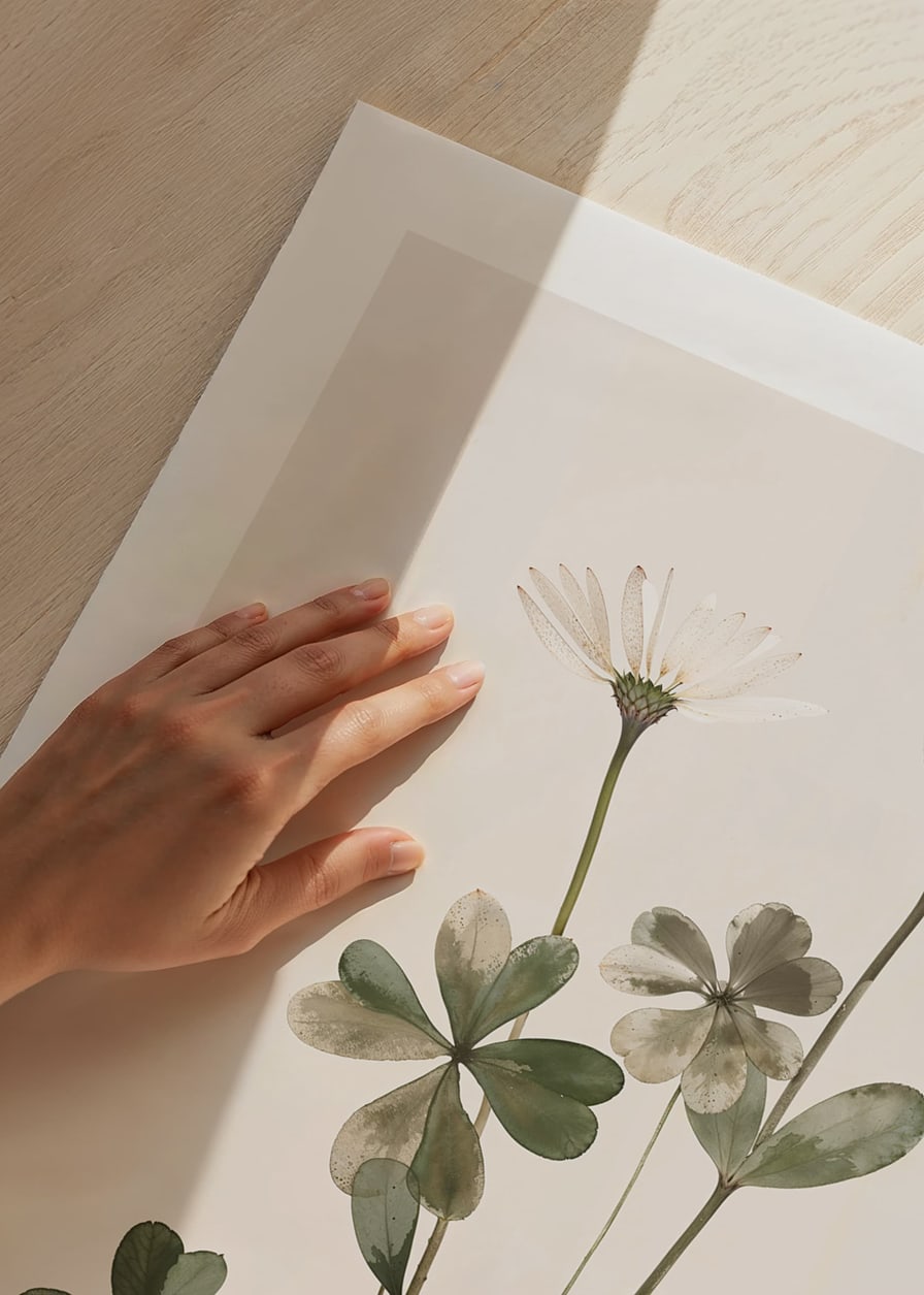 Poster med en akvarellmålning av vackra ljusa blommor-12
