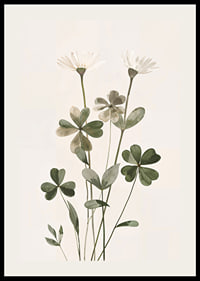 Poster med en akvarellmålning av vackra ljusa blommor-2