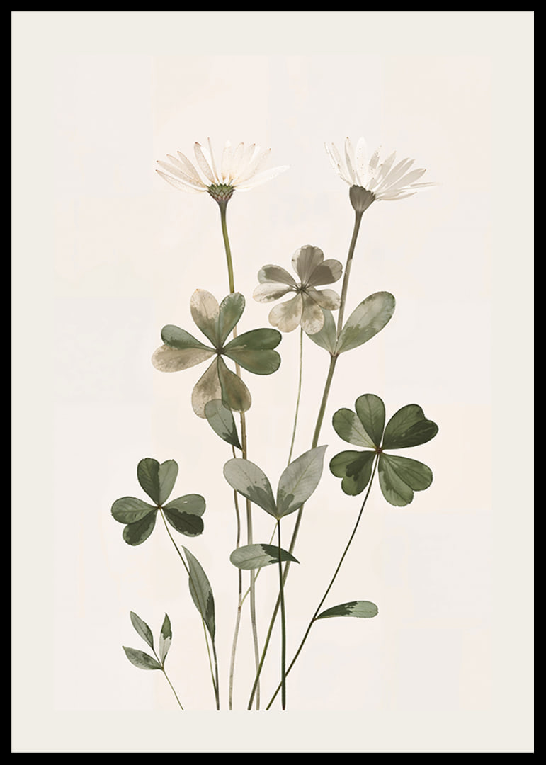 Poster med en akvarellmålning av vackra ljusa blommor-12