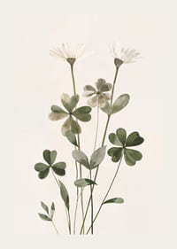 Plagát s akvarelom krásnych žiarivých kvetov-3