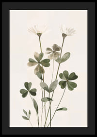 Plagát s akvarelom krásnych žiarivých kvetov-4