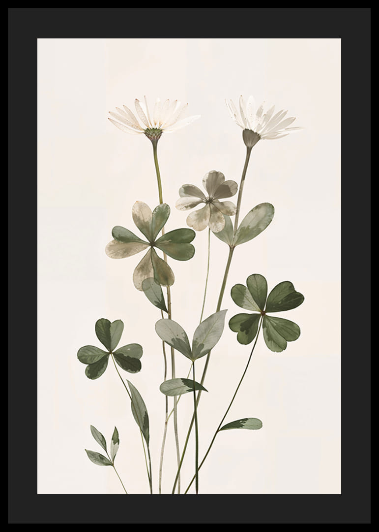 Plagát s akvarelom krásnych žiarivých kvetov-12