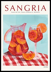 Poster with an illustration of Sangria-0