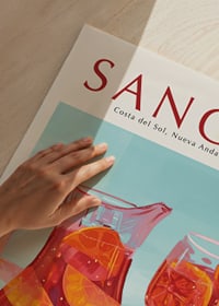 Poster with an illustration of Sangria-3