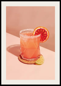 Poster med ett foto på en sofistikerad Paloma Cocktail-2