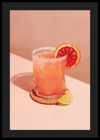 Poster med ett foto på en sofistikerad Paloma Cocktail-4