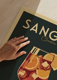 Afiș cu o ilustrație a unui cocktail Sangria clasic-3
