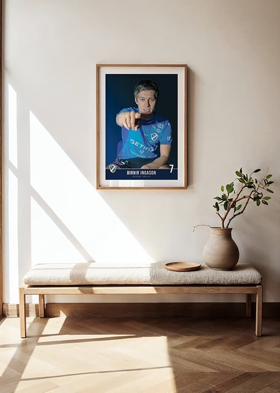 Poster Birnir Ingason #7 Halmstads BK 2024 crossfade