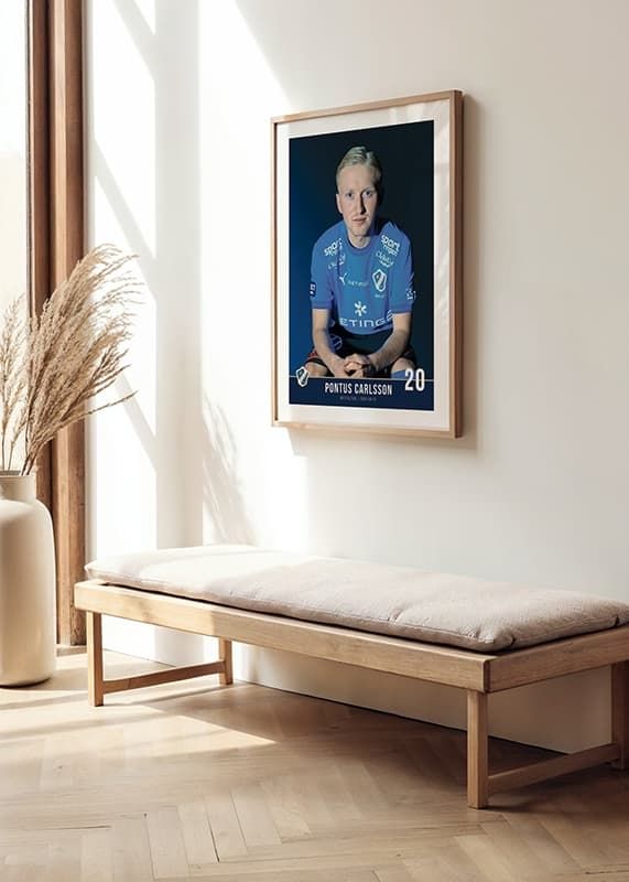Poster Pontus Carlsson #20 Halmstads BK 2024 crossfade