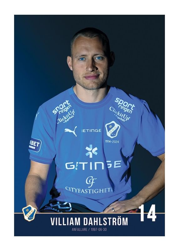 Poster Villiam Dahlström #14 Halmstads BK 2024