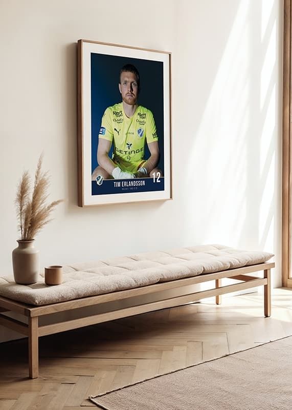 Poster Tim Erlandsson #12 Halmstads BK 2024 crossfade