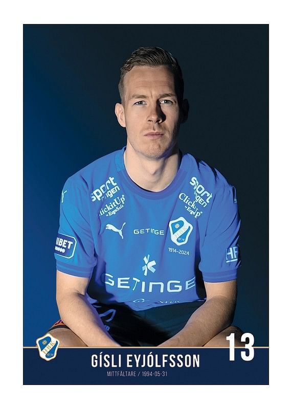 Poster Gísli Eyjólfsson #13 Halmstads BK 2024
