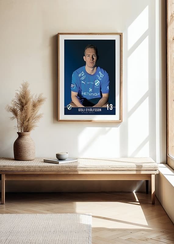 Poster Gísli Eyjólfsson #13 Halmstads BK 2024 crossfade
