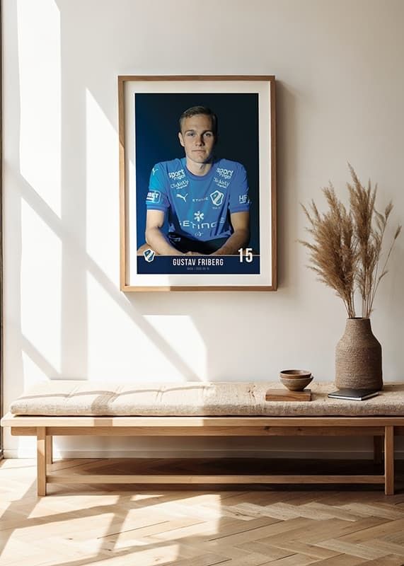 Poster Gustav Friberg #15 Halmstads BK 2024 crossfade