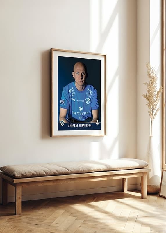 Poster Andreas Johansson #4 Halmstads BK 2024 crossfade