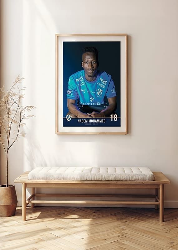 Poster Naeem Mohammed #18 Halmstads BK 2024 crossfade