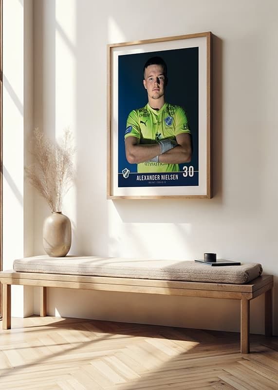 Poster Alexander Nielsen #30 Halmstads BK 2024 crossfade