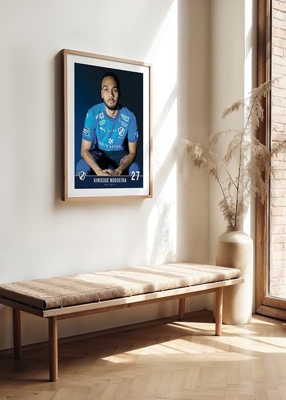 Poster Vinicius Nogueira #27 Halmstads BK 2024 crossfade