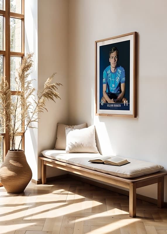 Poster Villiam Granath #11 Halmstads BK 2024 crossfade