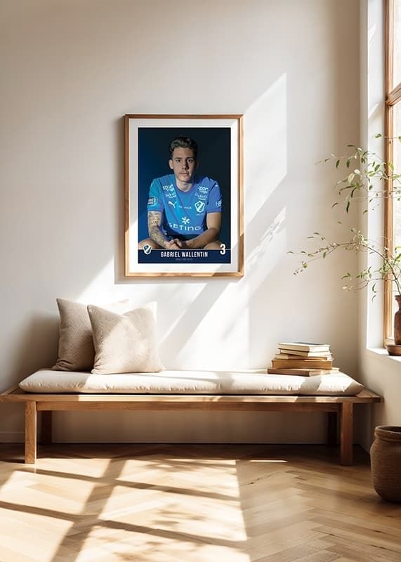 Poster Gabriel Wallentin #3 Halmstads BK 2024 crossfade