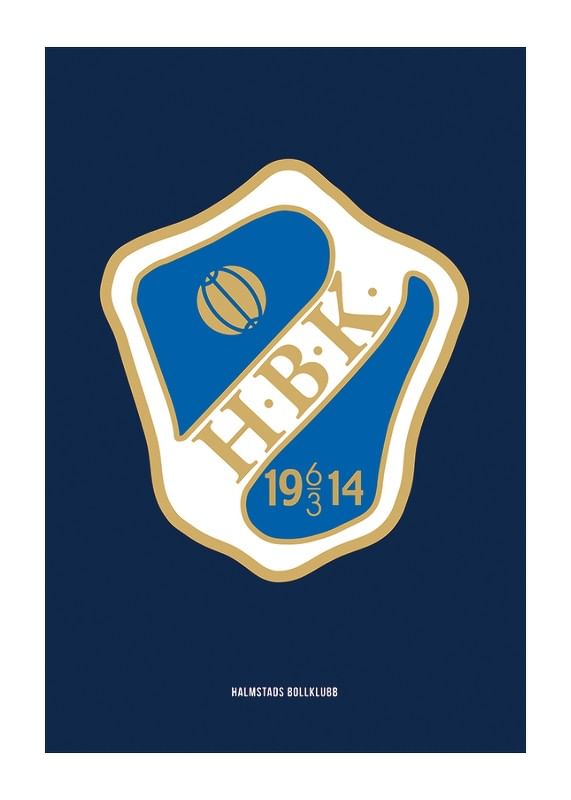 Poster HBK Logo Mörkblå Halmstads BK