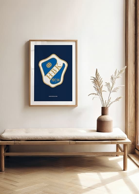 Poster HBK Logo Mörkblå Halmstads BK crossfade