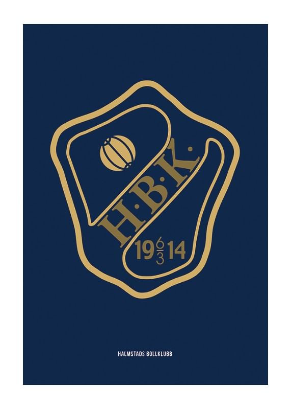 Poster HBK Logo Outline Halmstads BK
