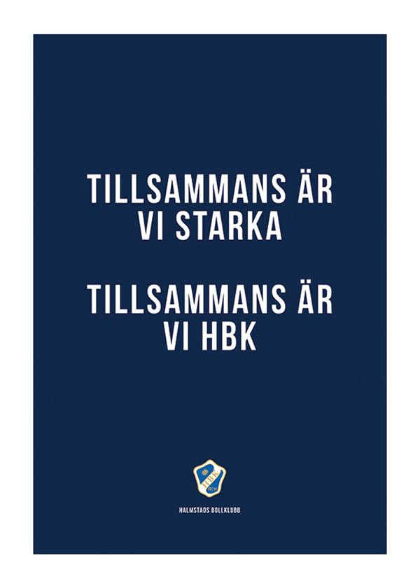 Poster Tillsammans Är Vi HBK Halmstads BK