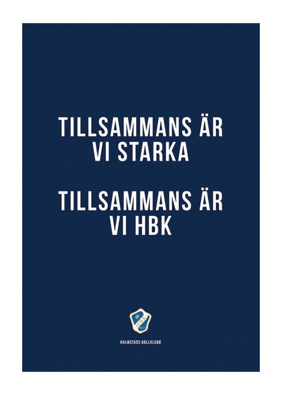 Poster Tillsammans Är Vi HBK Halmstads BK