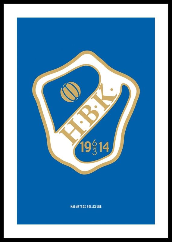 Poster HBK Logo Blå Halmstads BK